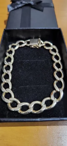 PULSEIRA ELO GRUMET MACIÇA OURO 18K