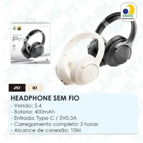 Lacrado Headphone sem fio Sonic Pro IT-BLUE LE-0306