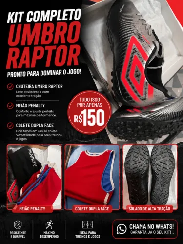 Kit Chuteira Umbro Raptor