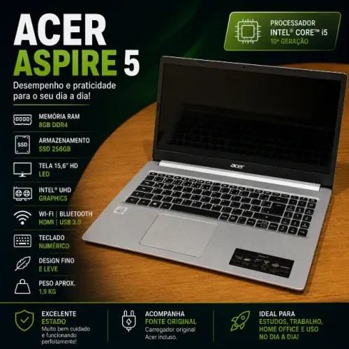 Notebook Acer Aspire 5 | Intel Core i5 | SSD | Excelente Estado