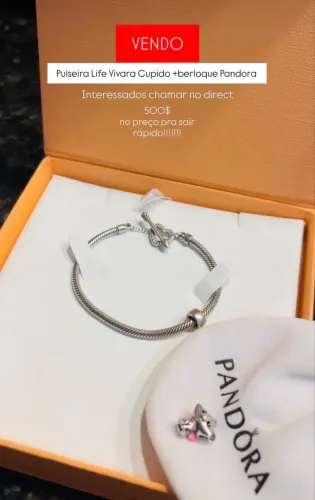 Pulseira Vivara + Berloque Pandora