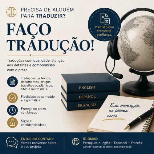 Faço tradução 