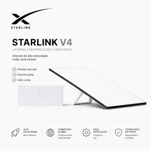 Promoção kit starlink v4 (grande) lacrada desvinculada