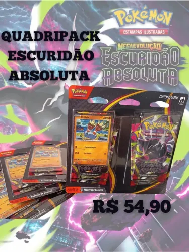 Blister quádruplo Pokémon estampas Ilustradas escuridão absoluta