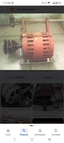Motor de máquina de lavar enxuta antiga