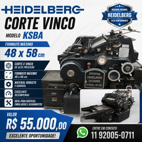 Corte vinco Heidelberg automática ksba 460 x 580 
