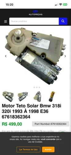 Motor teto solar BMW