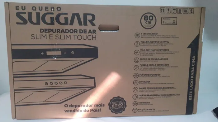 Exaustor Depurador Slim SUGGAR 80 cm 3 Vel