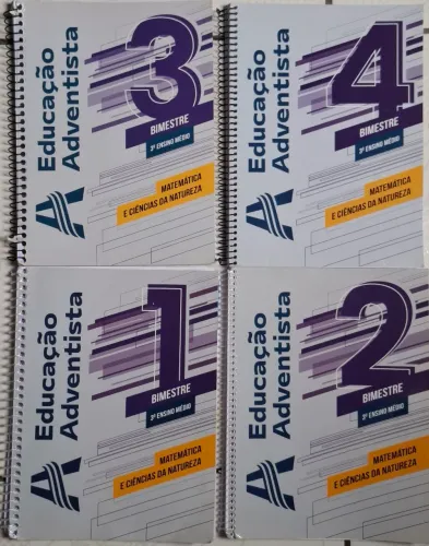 coleção completa de livros da 3ª série do Ensino Médio do Colégio Adventista.