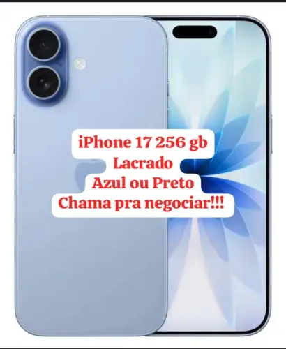 iPhone 17 256gb lacrado - azul ou preto + Brinde