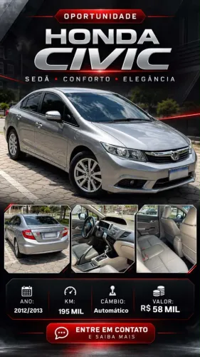 Honda Civic Sed. Lxl/ LXL SE 1.8 Flex 16V Aut. 2013