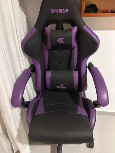 Cadeira Gamer KBM. Gaming Tempest CG500 - Preta e Roxa (Excelente estado)