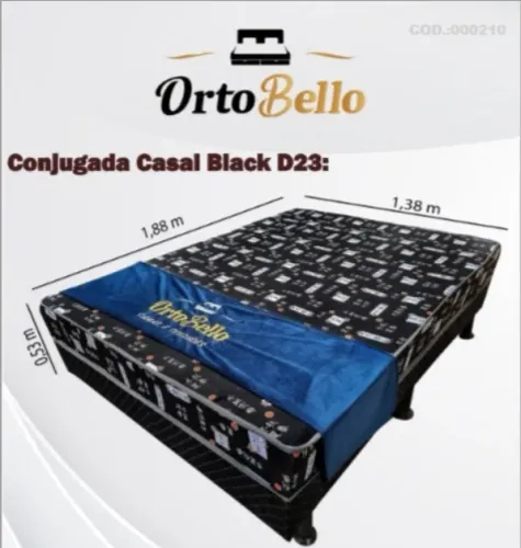 Cama Box Casal Black Ortobello - Entrega Rápida! 