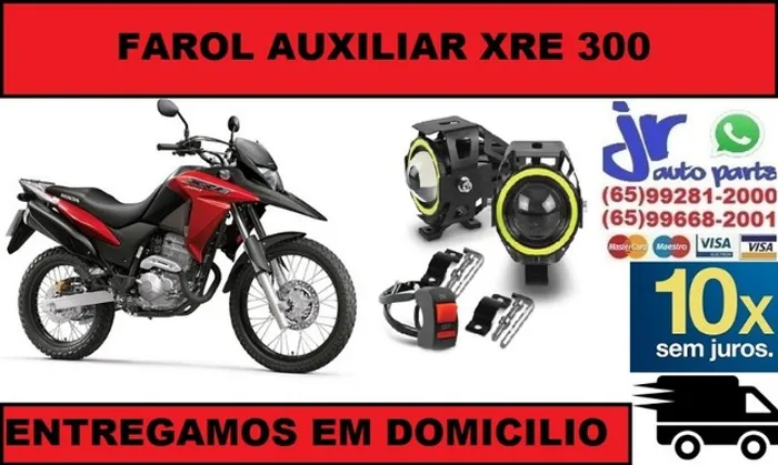 Par Farol Auxiliar Milha Honda XRE 300 Neblina