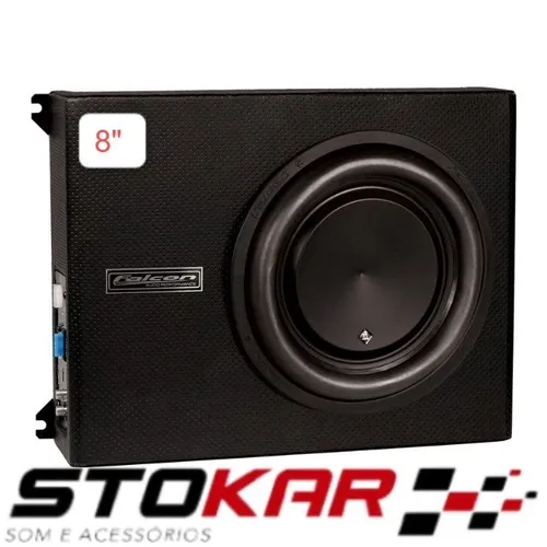 Caixa 8" Slim Falcon Subwoofer amplificada