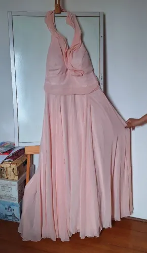 Vestido rosa quartzo