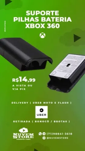 Suporte de Pilhas Bateria Xbox 360