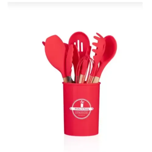 Conjunto Talher Silicone Vermelho