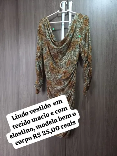 Lindo vestido em  tecido macio com elastano.