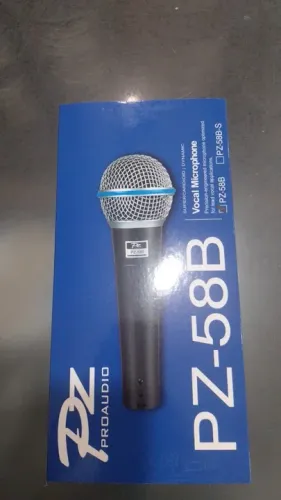 ? Vendo Microfone com Fio SuperCardiod PZ modelo PZ - 58B. ( Novo na Caixa )