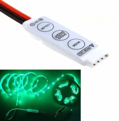 Fita Led Rgb5050/3528 Mini Controle 12v Dimmer Strobo  Arduino Automação COD-AM505 