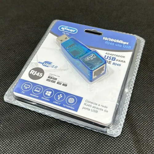 Adaptador USB para RJ45 Knup - 10/100Mbps