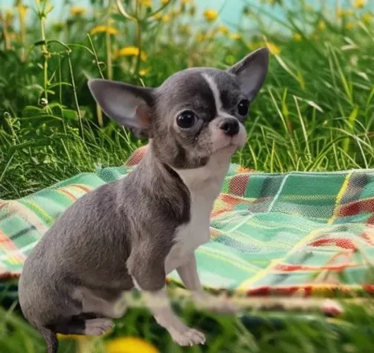 Chihuahua Micro Branco Macho - Pequeno, Inteligente e Muito Carinhoso! 