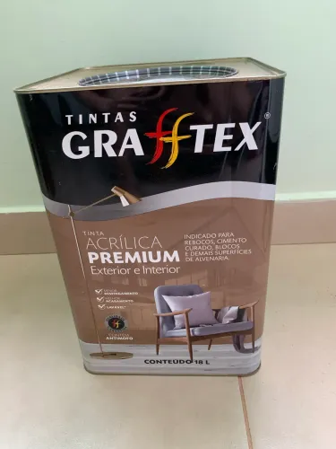 TINTA GRAFFTEX ACRÍLICA PREMIUM EXTERIOR E INTERIOR 