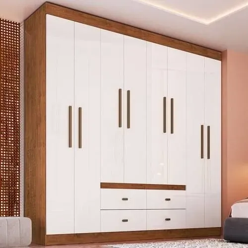 Guarda Roupa Casal Las Vegas 8 Portas 4 Gavetas 100% MDF - PRONTA ENTREGA!
