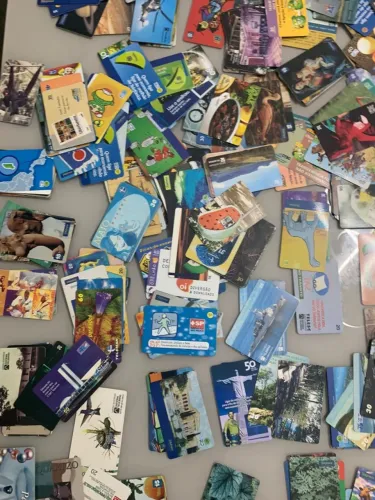 1kg de cartoes telefonicos nacionais diversos aleatorios