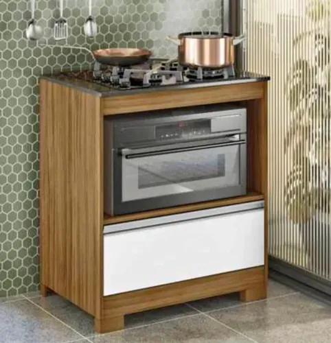 Balcão C/cooktop 4B freijó 