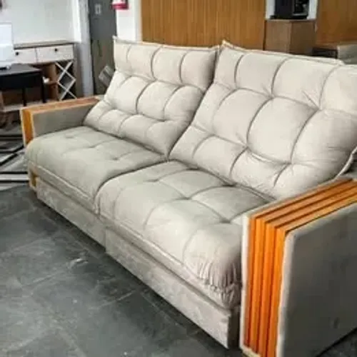 Sofá Retrátil Sonda 5 Lugares Cappuccino