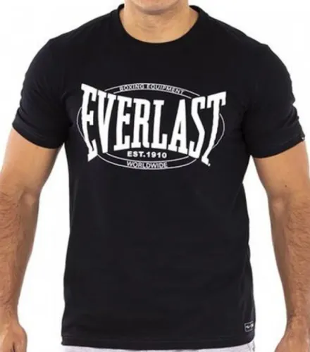 Camiseta Original Everlast Preta 100% Algodão - Tamanho GG