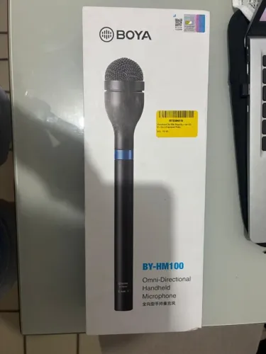 Microfone de mão Boya. By - HM100 Omni-Directional Handheld