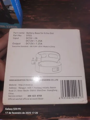 Base de Carregamento para Echo Dot 3ª Geração