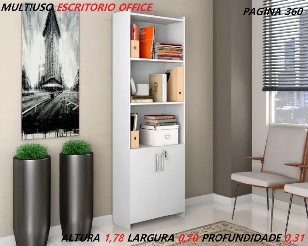 Armário multiuso escritório com chave 