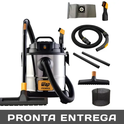 ASPIRADOR DE ÁGUA E PÓ 20 LITROS 1600 - WAP GTW 20 INOX 