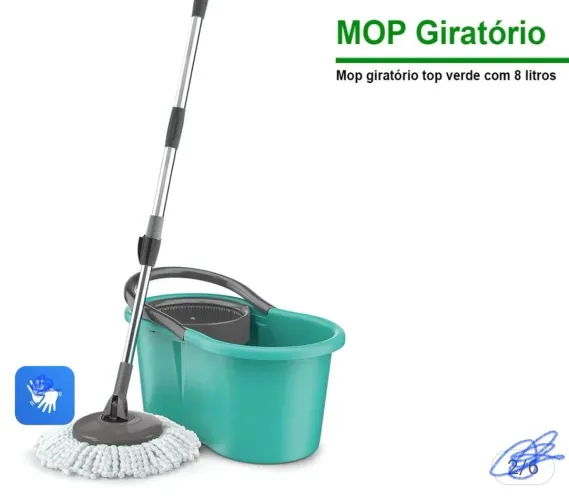Mop Giratório Top Verde 8 Litros