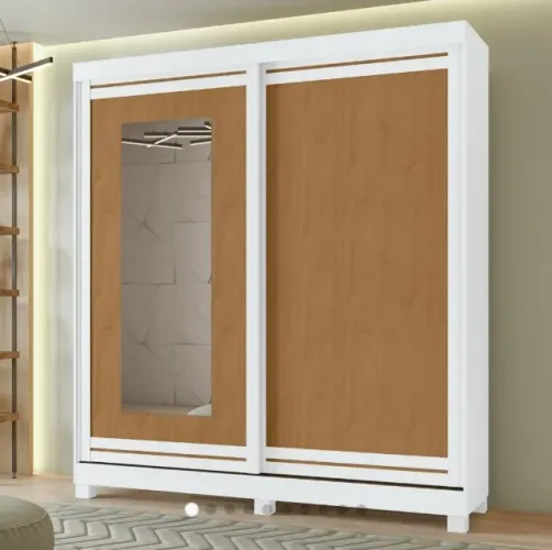 Guarda Roupa Lani c/ Espelho Flex 2 Portas - Entrega e montagem p/ Fortaleza