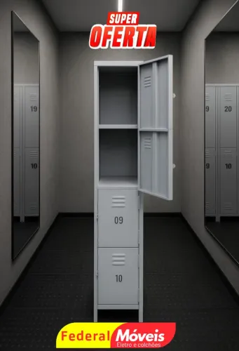 Armário de Vestiário 4 Portas - Novo e durável!