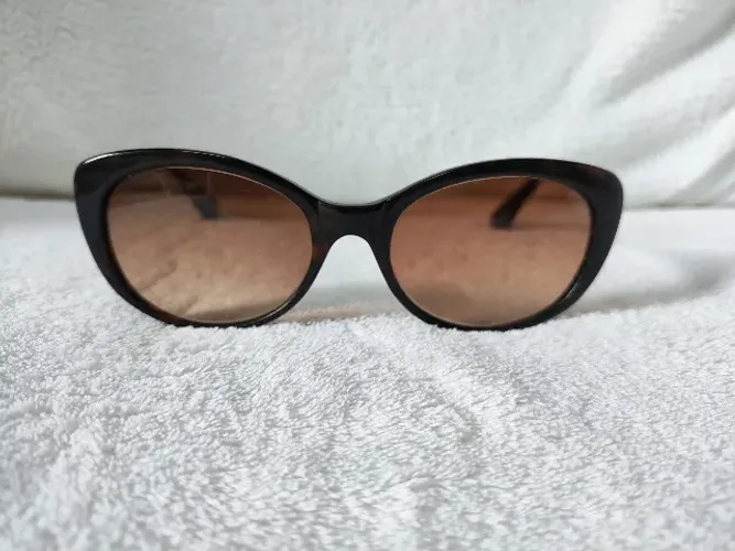 Oculos De Sol Lougge Lg 1034 Cr39 Uv Feminino Gatinho Estampa Marrom-escuro