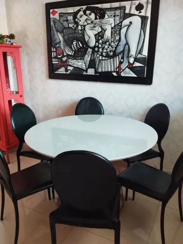 Mesa de Jantar 6 lugares - branca