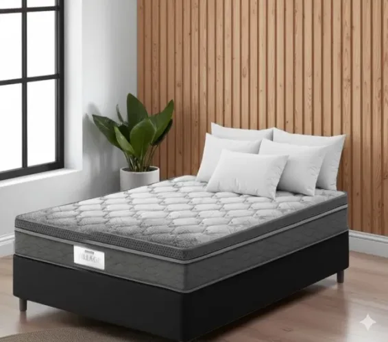 Conjunto Base e Colchão D28 Casal (FRETE TOTALMENTE GRÁTIS)