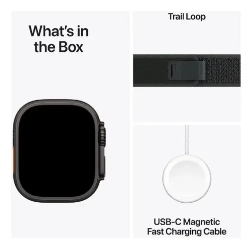 Apple Watch Ultra 2 Gps M/G + Cellular Caixa Preta De Titânio De 49 Mm Pulseira Loop Trail