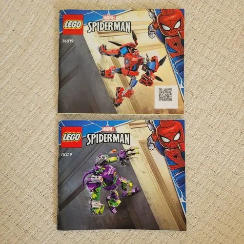 Manuais LEGO Marvel Batalha de Robôs Homem-Aranha contra Duende Verde - 2022