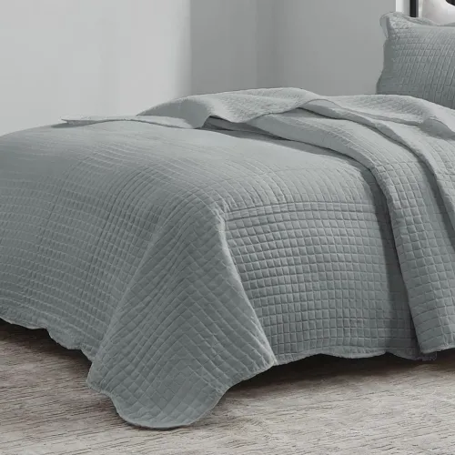 Colcha nova super king cinza