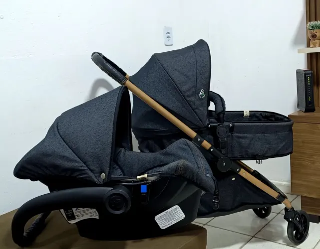 Kit carrinho Moisés+ bebê conforto Galzerano 