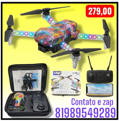 Drone Camera Led Rgb Portatil 