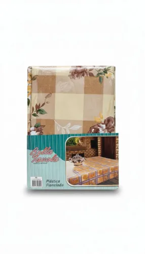 Toalha de mesa de plástico flanelada 1.40 x 2.20 M Impermeável 