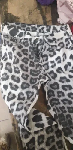 Calça Jeans Feminina Animal Print